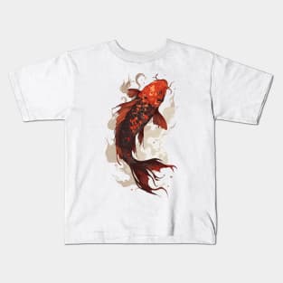 Tranquil Japanese Koi Kids T-Shirt